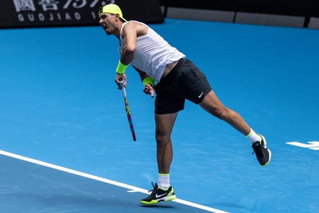 TENNIS AUSTRALIAN OPEN PRACTICE, Rafael Nadal of Spain in action during an Australian Open practice session at Melbourne Park in Melbourne, Thursday, January 5, 2023. ( NO ARCHIVING, EDITORIAL USE ONLY, NO USE IN BOOKS WITHOUT CONSENT MELBOURNE VIC AUSTRALIA  Copyright: xDIEGOxFEDELEx 20230105001748918443