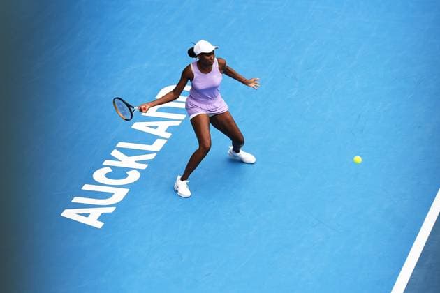 5th January 2022: Auckland, New Zealand: Venus Williams of USA during play on Day 4 of the 2023 Womens s ASB Classic. ASB Tennis Centre, Auckland, New Zealand.  ActionPlus12464875 ChrisxSymes