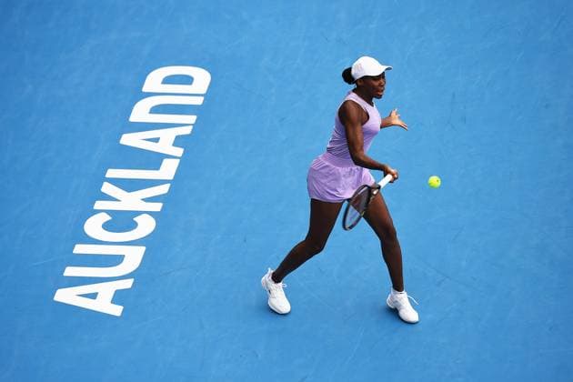 5th January 2022: Auckland, New Zealand: Venus Williams of USA during play on Day 4 of the 2023 Womens s ASB Classic. ASB Tennis Centre, Auckland, New Zealand.  ActionPlus12464878 ChrisxSymes