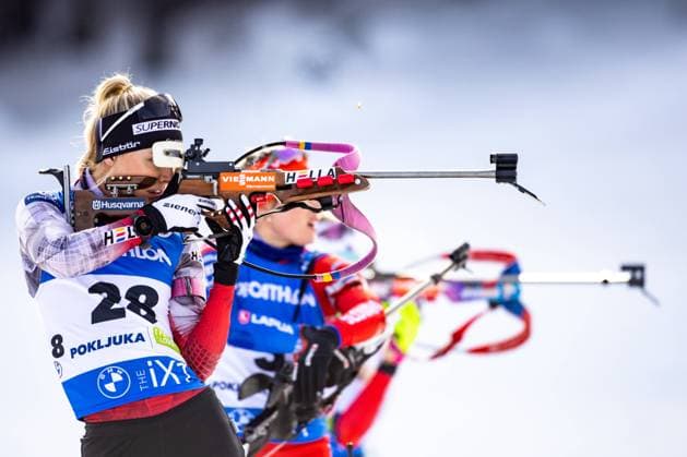 Bilder des Jahres 2023, Sport 01 Januar Sport Themen der Woche KW01 BIATHLON - IBU WC Pokljuka POKLJUKA,SLOVENIA,05.JAN.23 - BIATHLON - IBU World Cup, 7.5km sprint, ladies. Image shows Anna Gandler (AUT).  GEPAxpictures xMaticxKlansek