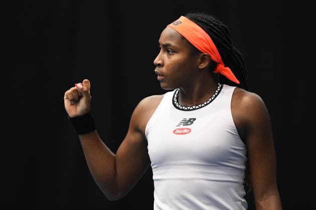 6th January 2022: Auckland, New Zealand: Coco Gauff of the USA during play on Day 5 of the 2023 Womens s ASB Classic. ASB Tennis Centre, Auckland, New Zealand.  ActionPlus12465097 ChrisxSymes