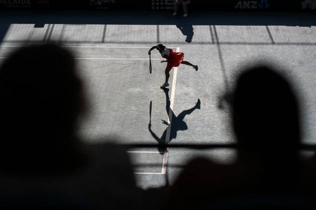 TENNIS ADELAIDE INTERNATIONAL, Ons Jabeur of Tunisia in her match against Linda Noskova of Czechia during the 2023 Adelaide International Tennis Tournament at the Memorial Drive Tennis Centre in Adelaide, Saturday, January 7, 2023. ( NO ARCHIVING, EDITORIAL USE ONLY, NO USE IN BOOKS WITHOUT CONSENT ADELAIDE SOUTH AUSTRALIA AUSTRALIA  Copyright: xMATTxTURNERx 20230107001749702452