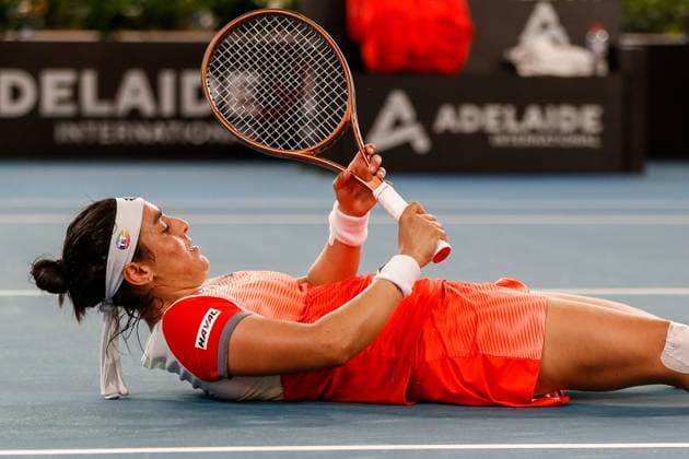 TENNIS ADELAIDE INTERNATIONAL, Ons Jabeur of Tunisia in her match against Linda Noskova of Czechia during the 2023 Adelaide International Tennis Tournament at the Memorial Drive Tennis Centre in Adelaide, Saturday, January 7, 2023. ( NO ARCHIVING, EDITORIAL USE ONLY, NO USE IN BOOKS WITHOUT CONSENT ADELAIDE SOUTH AUSTRALIA AUSTRALIA  Copyright: xMATTxTURNERx 20230107001749713413