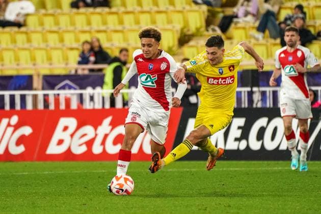 Eliesse Ben Seghir (AS Monaco) FOOTBALL : AS Monaco vs Rodez - 32eme de finale de Coupe de France - Monaco - 07 01 2023 NorbertScanella Panoramic 