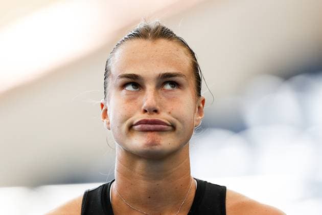 TENNIS ADELAIDE INTERNATIONAL, Aryna Sabalenka during her match against Linda Noskova of Czechia in the Womens Singles Final 2023 Adelaide International Tennis Tournament at the Memorial Drive Tennis Centre in Adelaide, Sunday, January 8, 2023. ( NO ARCHIVING, EDITORIAL USE ONLY, NO USE IN BOOKS WITHOUT CONSENT ADELAIDE SOUTH AUSTRALIA AUSTRALIA  Copyright: xMATTxTURNERx 20230108001750071213
