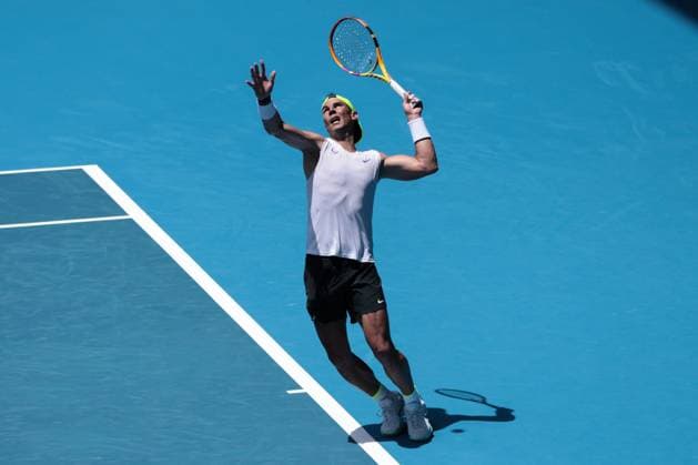 TENNIS AUSTRALIAN OPEN PRACTICE SESSIONS, Rafael Nadal of Spain in action during an Australian Open practice session at Melbourne Park, in Melbourne, Tuesday, January 10, 2023. ( NO ARCHIVING, EDITORIAL USE ONLY, NO USE IN BOOKS WITHOUT CONSENT MELBOURNE VIC AUSTRALIA  Copyright: xDIEGOxFEDELEx 20230110001750659017