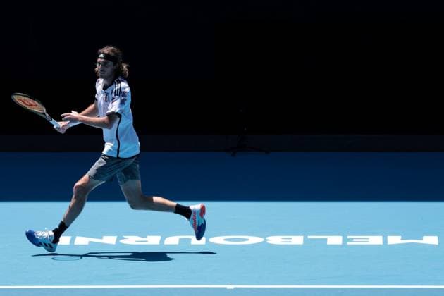 Sport Bilder des Tages TENNIS AUSTRALIAN OPEN PRACTICE SESSIONS, Stefanos Tsitsipas of Greece in action during an Australian Open practice session at Melbourne Park, in Melbourne, Tuesday, January 10, 2023. ( NO ARCHIVING, EDITORIAL USE ONLY, NO USE IN BOOKS WITHOUT CONSENT MELBOURNE VIC AUSTRALIA  Copyright: xDIEGOxFEDELEx 20230110001750671414