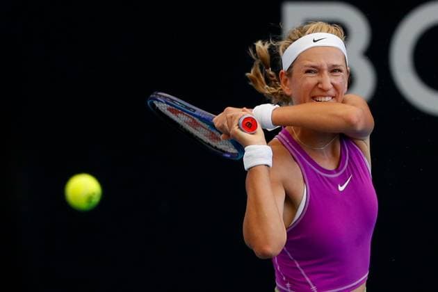 TENNIS ADELAIDE INTERNATIONAL, Victoria Azarenka in her match against Veronika Kudermetova during the 2023 Adelaide International Tennis Tournament at the Memorial Drive Tennis Centre in Adelaide, Tuesday, January 10, 2023. ( NO ARCHIVING, EDITORIAL USE ONLY, NO USE IN BOOKS WITHOUT CONSENT ADELAIDE SOUTH AUSTRALIA AUSTRALIA  Copyright: xMATTxTURNERx 20230110001750713379