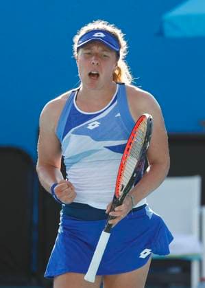 Anna Lena Friedsam GER makes fist and cheers, jubilation,joy,emotion, Australian Open 2023, training in Melbourne, Victoria, Australia Copyright: xJuergenxHasenkopfx
