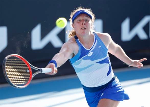 Anna Lena Friedsam GER , Australian Open 2023, Training in Melbourne, Victoria, Australia Copyright: xJuergenxHasenkopfx