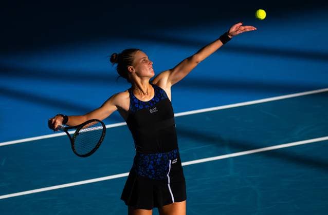 January 10, 2023, ADELAIDE, AUSTRALIA: Veronika Kudermetova of Russia in action during the first round of the 2023 Adelaide International 2 WTA, Tennis Damen 500 tennis tournament ADELAIDE AUSTRALIA - ZUMAa181 20230110_zaa_a181_038 Copyright: xRobxPrangex