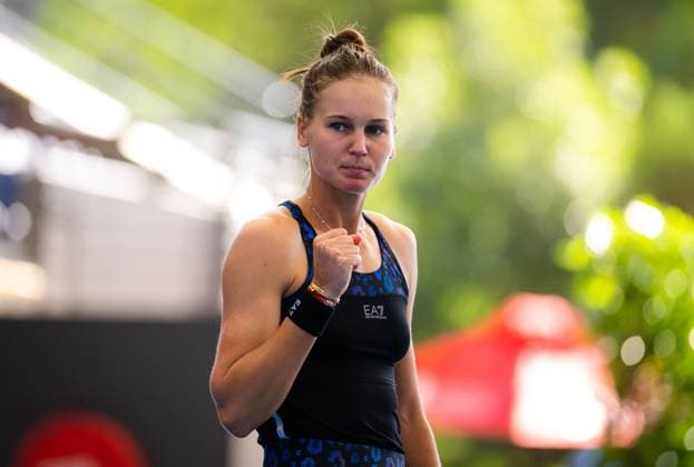 January 10, 2023, ADELAIDE, AUSTRALIA: Veronika Kudermetova of Russia in action during the first round of the 2023 Adelaide International 2 WTA, Tennis Damen 500 tennis tournament ADELAIDE AUSTRALIA - ZUMAa181 20230110_zaa_a181_035 Copyright: xRobxPrangex