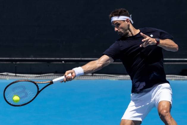TENNIS AUSTRALIAN OPEN, Grigor Dimitrov of Bulgaria during the 2023 Australian Open tennis tournament at Melbourne Park in Melbourne, Thursday, January 12, 2023. ( NO ARCHIVING, EDITORIAL USE ONLY, NO USE IN BOOKS WITHOUT CONSENT MELBOURNE VICTORIA AUSTRALIA  Copyright: xDIEGOxFEDELEx 20230112001751332257
