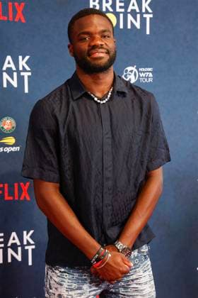 Frances Tiafoe Frances Tiafoe, Netflix Breakpoint Red carpet event, Australian Open 2023, Melbourne Park, Victoria, Australia Australian Open Melbourne Park Melbourne Victoria Australia 12 01 2023 Copyright: xJuergenxHasenkopfx