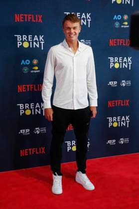 Holger Rune Holger Rune, Netflix Breakpoint Red carpet event, Australian Open 2023, Melbourne Park, Victoria, Australia Australian Open Melbourne Park Melbourne Victoria Australia 12 01 2023 Copyright: xJuergenxHasenkopfx