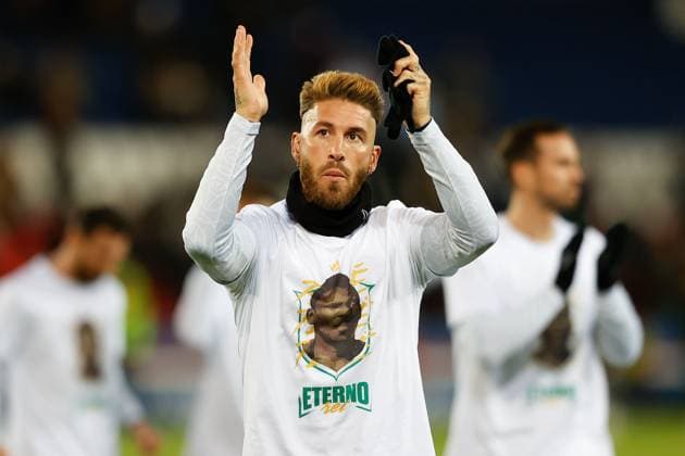 2023 01 11 Paris, La Ligue 1 Paris Saint Germain SCO Angers v l , Sergio Ramos Paris Saint Germain warm up, Copyright: AntonioxBorga