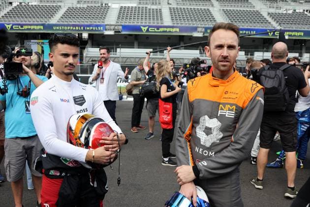 Pascal Wehrlein GER , TAG Heuer Porsche and Rene Rast GER McLaren, Formula E FIA World Championship, Season 9, Mexico City E Prix, 12 01 2023, MEX