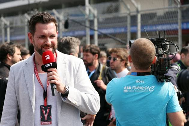 Matthias Killing GER Pro7 ran presenter at work, Formula E FIA World Championship, Season 9, Mexico City E Prix, 12 01 2023, MEX