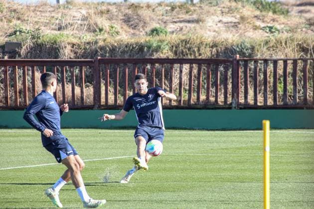 Emir Karic in action training preparation winter break 2022 23 Darmstadt 98, on 12 01 23 in , El Saler Photo Alfio Marino xamx Copyright: www.alfiomarino.de