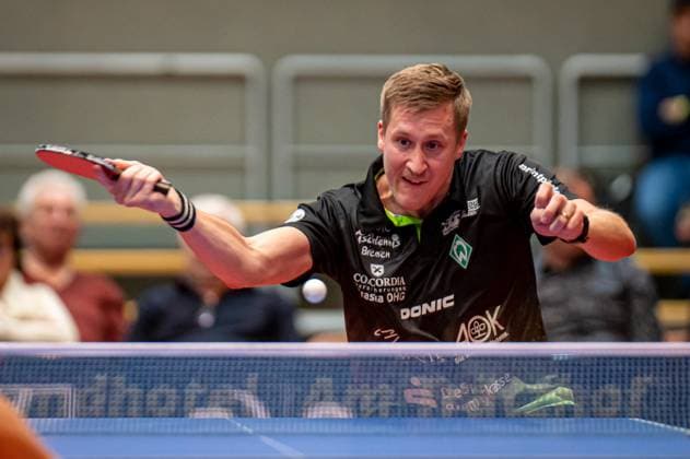 Sport Themen der Woche KW02 Sport Bilder des Tages Tischtennis Bundesliga TTBL 2022 2023 13. Spieltag TTC RhönSprudel Fulda-Maberzell SV Werder Bremen Einzel Mattias Falck (SV Werder Bremen) 13.01.2023 Fulda Hubtex Arena Hessen Deutschland *** Table Tennis Bundesliga TTBL 2022 2023 13 Matchday TTC RhönSprudel Fulda Maberzell SV Werder Bremen singles Mattias Falck SV Werder Bremen 13 01 2023 Fulda Hubtex Arena Hesse Germany