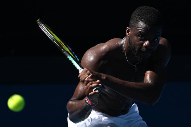 TENNIS AUSTRALIAN OPEN PRACTICE SESSIONS, Frances Tiafoe of the USA in action during an Australian Open practice session at Melbourne Park in Melbourne, Saturday, January 14, 2023. ( NO ARCHIVING, EDITORIAL USE ONLY, NO USE IN BOOKS WITHOUT CONSENT MELBOURNE VIC AUSTRALIA  Copyright: xJAMESxROSSx 20230114001752114178
