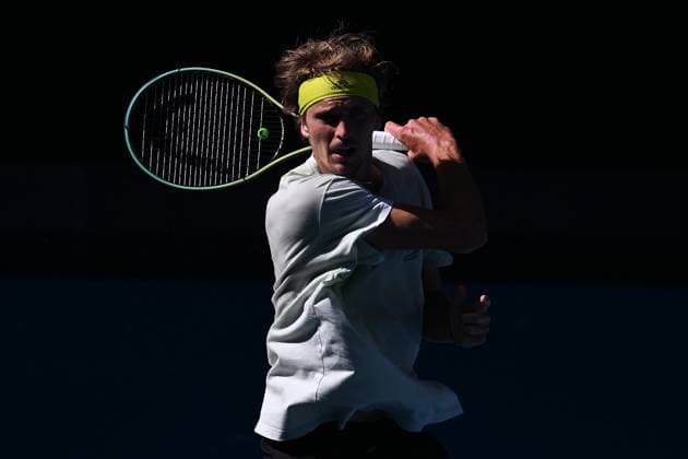 TENNIS AUSTRALIAN OPEN PRACTICE SESSIONS, Alexander Zverev of Germany in action during an Australian Open practice session at Melbourne Park in Melbourne, Saturday, January 14, 2023. ( NO ARCHIVING, EDITORIAL USE ONLY, NO USE IN BOOKS WITHOUT CONSENT MELBOURNE VIC AUSTRALIA  Copyright: xJAMESxROSSx 20230114001752114706