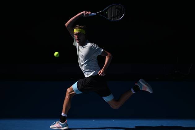 TENNIS AUSTRALIAN OPEN PRACTICE SESSIONS, Alexander Zverev of Germany in action during an Australian Open practice session at Melbourne Park in Melbourne, Saturday, January 14, 2023. ( NO ARCHIVING, EDITORIAL USE ONLY, NO USE IN BOOKS WITHOUT CONSENT MELBOURNE VIC AUSTRALIA  Copyright: xJAMESxROSSx 20230114001752114803
