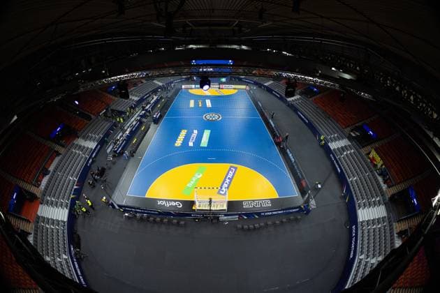 230114 The arena Scandinavium ahead of the 2023 IHF World Men?s Handball Championship between Sweden and Cape Verde on January 14, 2023 in Gothenburg Photo Michael Erichsen BILDBYRAN COP 89 MI0402 2023 ihf world men?s handball championship bbeng cape verde handball handball handballs vm handball ihf 2023 world men?s handball championship sweden sweden vm arena,  Copyright: MICHAELxERICHSEN BB230114MI005