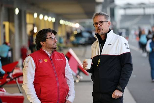 Frederic Bertrand FRA Mahindra Managing Director and Thomas laudenbach GER Head of Porsche Motorsport, Formula E FIA World Championship, Season 9, Mexico City E Prix, 14 01 2023, MEX