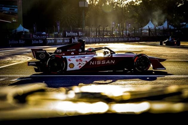 23 FENESTRAZ Sacha (fra), Nissan Formula E Team, Spark-Nissan, Nissan e-4ORCE 04, action during the 2023 Mexico City ePrix, 1st meeting of the 2022-23 ABB FIA Formula E World Championship, WM, Weltmeisterschaft on the Autodromo Hermanos Rodriguez from January 12 to 14, in Mexico City, Mexico - AUTO - 2022 FORMULA E MEXICO CITY ePRIX DPPI Panoramic  0342300105521