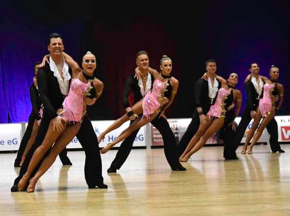 GER Dancing, 1 National League of Latin Formations 14 01 2023, GER Dancing, 1 National League of Latin Formations,, preliminary round, in the picture Gruen Gold Club Bremen A with the theme Emozioni 2023 nordphotoxGmbH xWitke nph00002