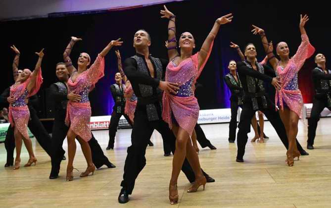 GER Dancing, 1 National League of Latin Formations 14 01 2023, GER Dancing, 1 National League of Latin Formations,, Preliminary Round, in the picture 1 Latin Team Kiel A with the theme Dreams nordphotoxGmbH xWitke nph00002