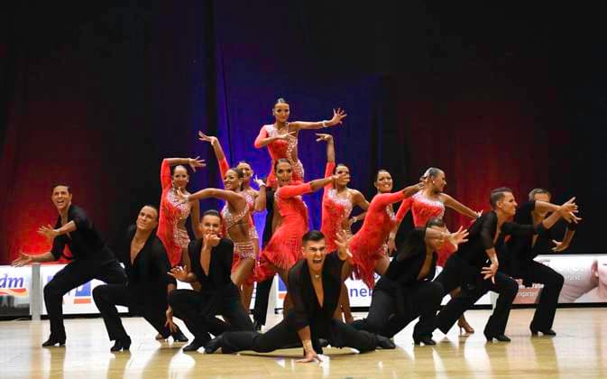 GER Dancing, 1 National League of Latin Formations 14 01 2023, GER Dancing, 1 National League of Latin Formations,, Preliminary Round, at TSC Schwarz Gelb Aachen A Team with the theme My First Love nordphotoxGmbH xWitke nph00002