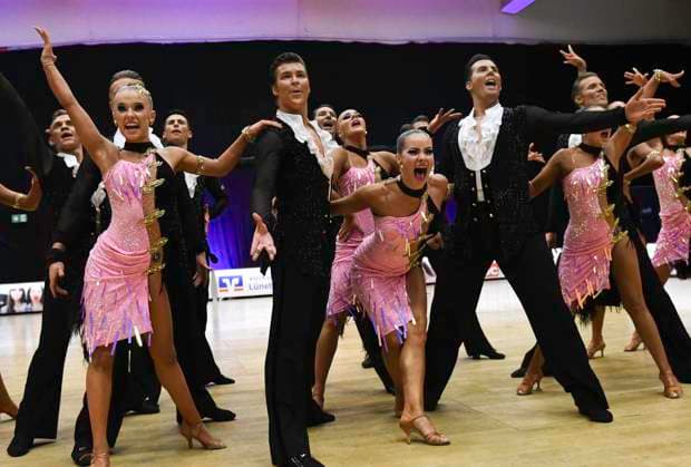 GER Dancing, 1 National League of Latin Formations 14 01 2023, GER Dancing, 1 National League of Latin Formations,, preliminary round, in the picture Gruen Gold Club Bremen A with the theme Emozioni 2023 nordphotoxGmbH xWitke nph00002