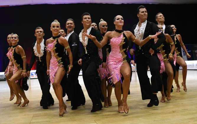 GER Dancing, 1 National League of Latin Formations 14 01 2023, GER Dancing, 1 National League of Latin Formations,, preliminary round, in the picture Gruen Gold Club Bremen A with the theme Emozioni 2023 nordphotoxGmbH xWitke nph00002