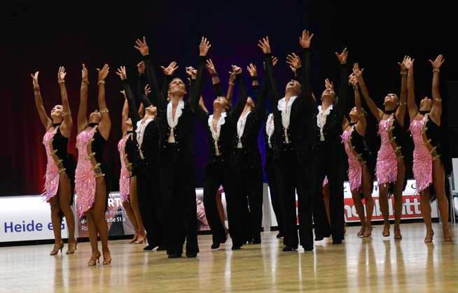 GER Dancing, 1 National League of Latin Formations 14 01 2023, GER Dancing, 1 National League of Latin Formations,, preliminary round, in the picture Gruen Gold Club Bremen A with the theme Emozioni 2023 nordphotoxGmbH xWitke nph00002