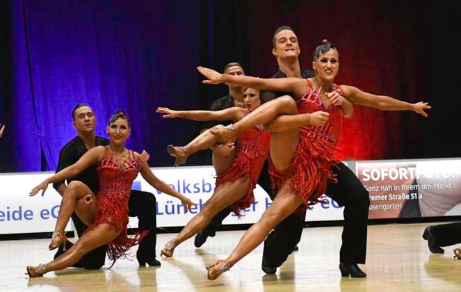 GER Dancing, 1 National League of Latin Formations 14 01 2023, GER Dancing, 1 National League of Latin Formations,, Final Round, in the picture TSG Bremerhaven A with the theme Time Machine nordphotoxGmbH xWitke nph00002