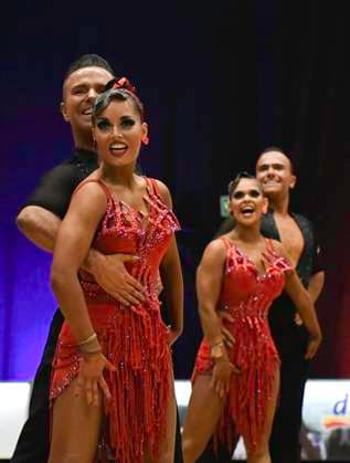 GER Dancing, 1 National League of Latin Formations 14 01 2023, GER Dancing, 1 National League of Latin Formations,, Final Round, in the picture TSG Bremerhaven A with the theme Time Machine nordphotoxGmbH xWitke nph00002