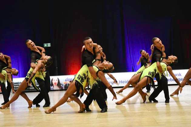 GER Dancing, 1 National League of Latin Formations 14 01 2023, GER Dancing, 1 National League of Latin Formations,, Final Round, in the picture Blau Weiss Buchholz A with the theme Made To Love nordphotoxGmbH xWitke nph00002