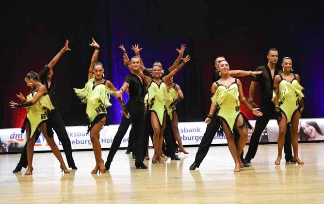 GER Dancing, 1 National League of Latin Formations 14 01 2023, GER Dancing, 1 National League of Latin Formations,, Final Round, in the picture Blau Weiss Buchholz A with the theme Made To Love nordphotoxGmbH xWitke nph00002
