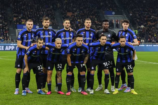 FC Internazionale vs Hellas Verona FC Serie A 2022 23 14 01 2023 FC Internazionale team line up during Serie A 2022 23 football match between FC Internazionale and Hellas Verona FC at Giuseppe Meazza Stadium, Milan, Italy on January 14, 2023 Photo FCI Fabrizio Carabelli Copyright: xBEAUTIFULxSPORTS Carabellix