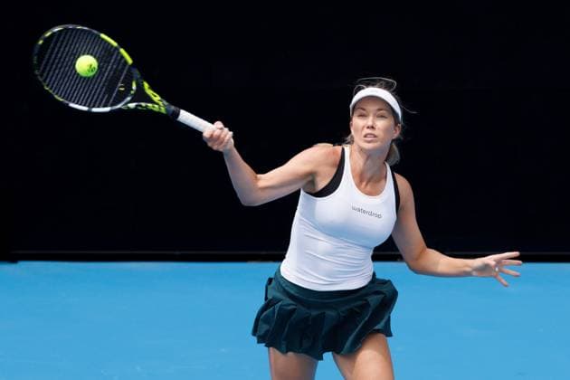 January 16, 2023: 13th seed Danielle COLLINS of the USA in action against Anna KALINSKAYA in the Women s Singles match on day 1 of the 2023 Australian Open on Rod Laver Arena, in Melbourne, Australia. Cal Media. USA - ZUMAc04_ 20230116_zaf_c04_019 Copyright: xSydneyxLowx