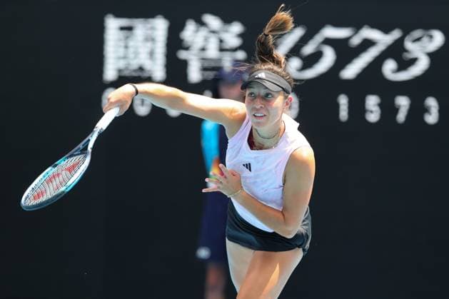 Jessica Pegula of USA serves during round 1 match between Jessica Pegula of USA and Jaqueline Cristian of Romania Day 1 at the Australian Open Tennis 2023 at Margaret Court Arena, Melbourne, Australia on 16 January 2023. Copyright: xPeterxDovganx 34780059