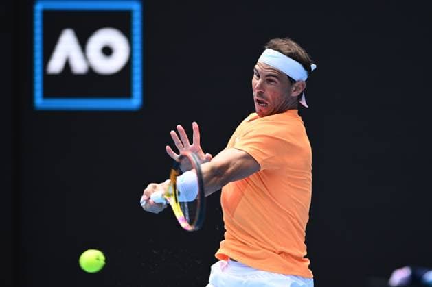 TENNIS AUSTRALIAN OPEN, Rafael Nadal of Spain in action during his Men?s Singles 1st Round match against Jack Draper of Britain during the 2023 Australian Open tennis tournament at Melbourne Park in Melbourne, Monday, January 16, 2023. ( NO ARCHIVING, EDITORIAL USE ONLY, NO USE IN BOOKS WITHOUT CONSENT MELBOURNE VICTORIA AUSTRALIA  Copyright: xJOELxCARRETTx 20230116001752967426