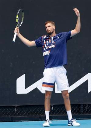 Oscar Otte GER , Australian Open 2023, Melbourne Park, Melbourne, Victoria, Australia , Oscar Otte GER reacts angry, annoyed, disappointed, emotion Australian Open 2023 Copyright: xJuergenxHasenkopfx