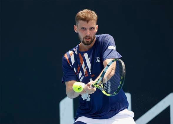 Oscar Otte GER , Australian Open 2023, Melbourne Park, Melbourne, Victoria, Australia Copyright: xJuergenxHasenkopfx