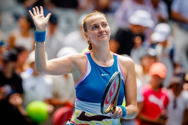 Petra Kvitova WTA, Tennis Damen 16) pictured during a women s singles first round game between Belgian Van Uytvanck (WTA 70) and Czech Kvitova (WTA 16) at the Australian Open tennis Grand Slam, Monday 16 January 2023 in Melbourne Park, Melbourne, Australia. PATRICKxHAMILTON  x58224366x