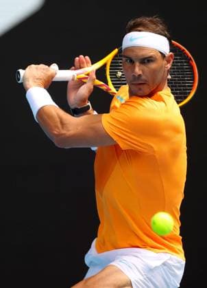 Mandatory Credit: Photo by Ella Ling Shutterstock (13714308ex) Rafael Nadal of Spain in action Australian Open, Day One, Tennis, Melbourne Park, Melbourne, Australia - 16 Jan 2023 Australian Open, Day One, Tennis, Melbourne Park, Melbourne, Australia - 16 Jan 2023 Copyright: xEllaxLing Shutterstockx 13714308ex
