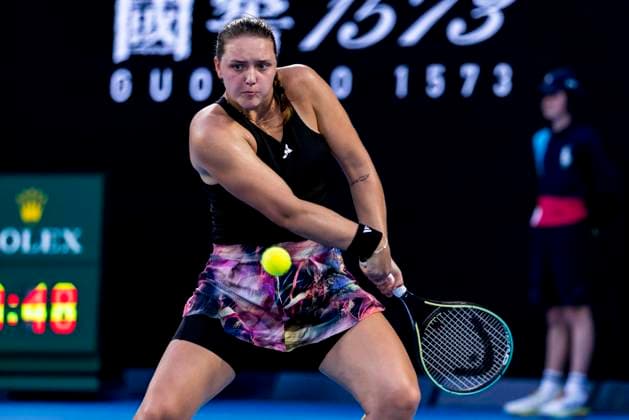 MELBOURNE, VIC - JANUARY 16: Jule Niemeier of Germany in action during Round 1 of the 2023 Australian Open on January 16 2023, at Melbourne Park in Melbourne, Australia. (Photo by Jason Heidrich Icon Sportswire) TENNIS: JAN 16 Australian Open Icon220116234
