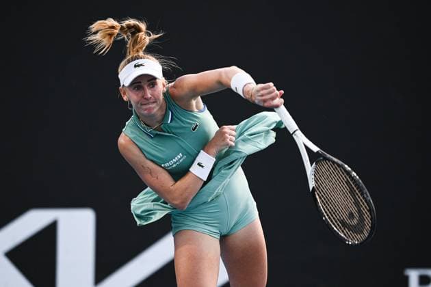 Mandatory Credit: Photo by James Gourley Shutterstock (13714310eb) Jil Teichmann during her first round match Australian Open, Day One, Tennis, Melbourne Park, Melbourne, Australia - 16 Jan 2023 Australian Open, Day One, Tennis, Melbourne Park, Melbourne, Australia - 16 Jan 2023 Copyright: xJamesxGourley Shutterstockx 13714310eb
